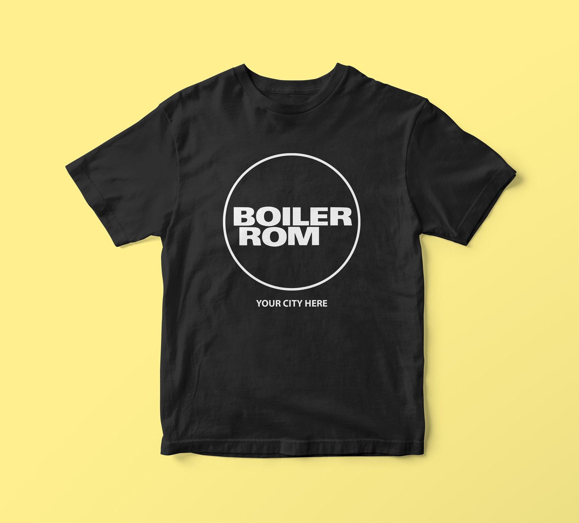 BOILER ROM t-shirt with the place you want