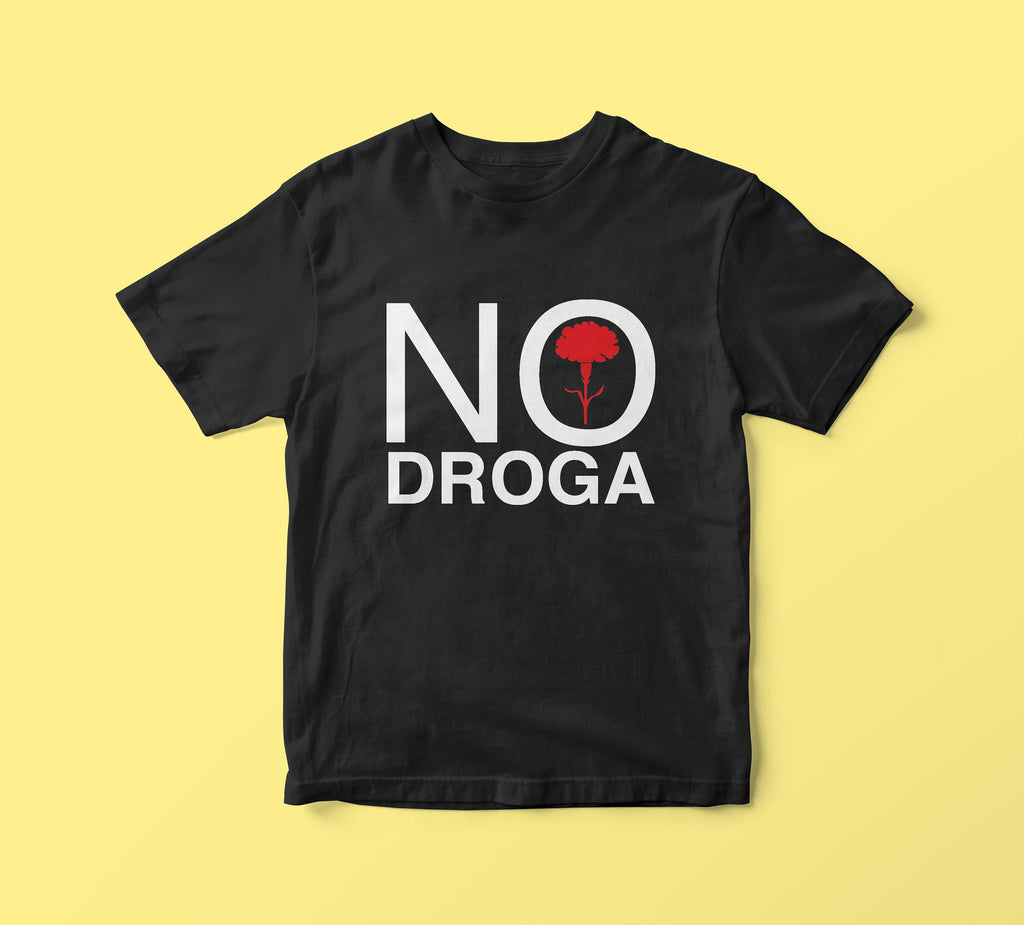 NO DROGA reprint of a Craxi PSI owned t-shirt