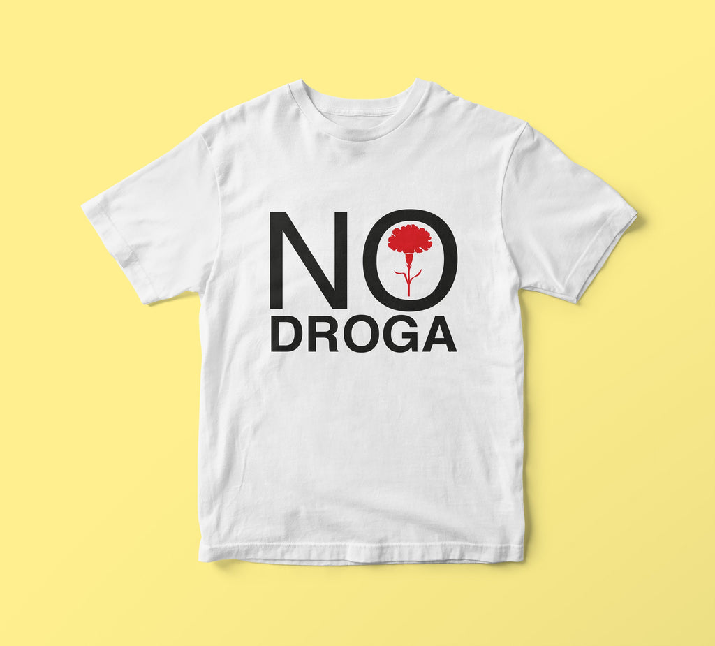 NO DROGA reprint of a Craxi PSI owned t-shirt