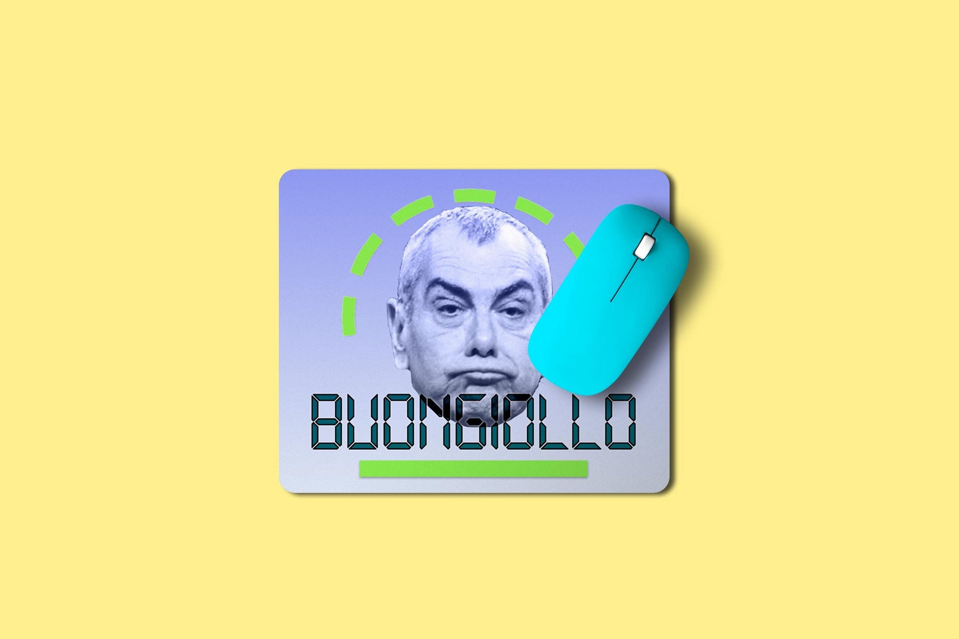 Tappetino per mouse - Germano Mosconi, poesia Pacciani, Silvio Burlesconi, Colpo Grosso, signora microfono Un giorno in pretura, La Bamba, Papa Ratzinger, Luca Giurato Buongiollo