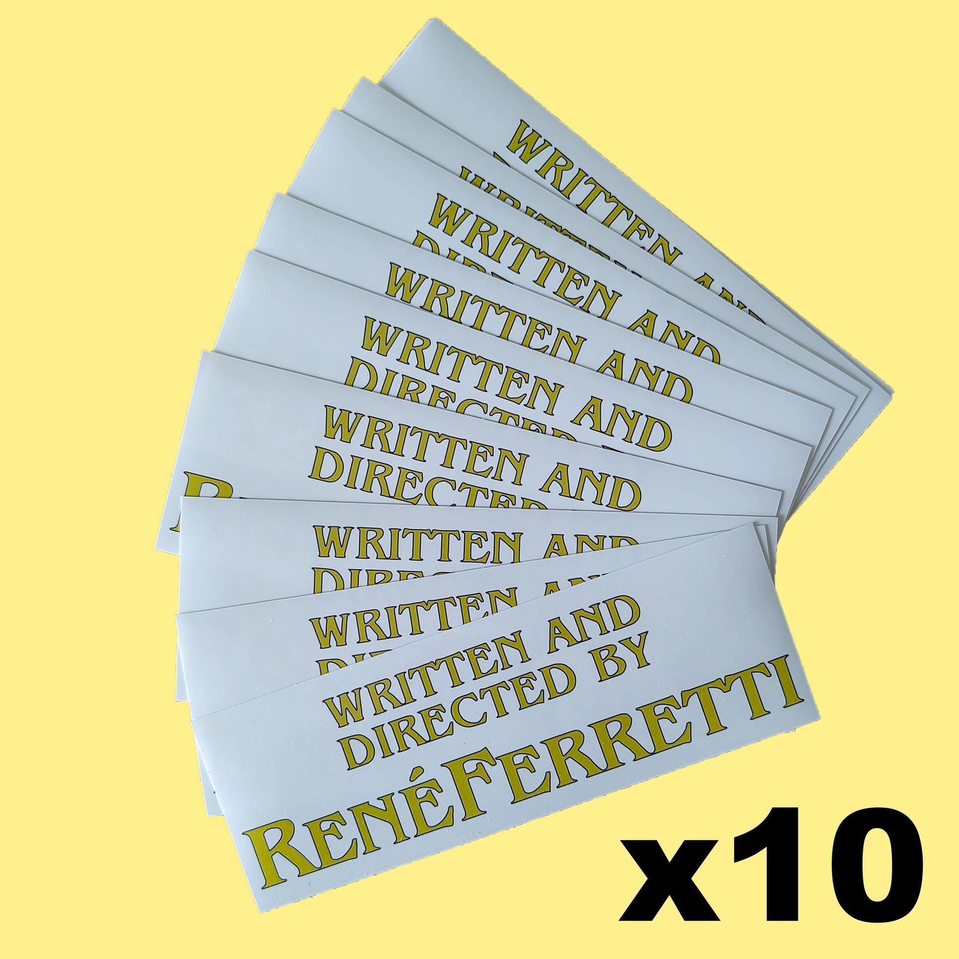 DIRECTED by RENE FERRETTI sticker trasparente 10 pezzi boris style