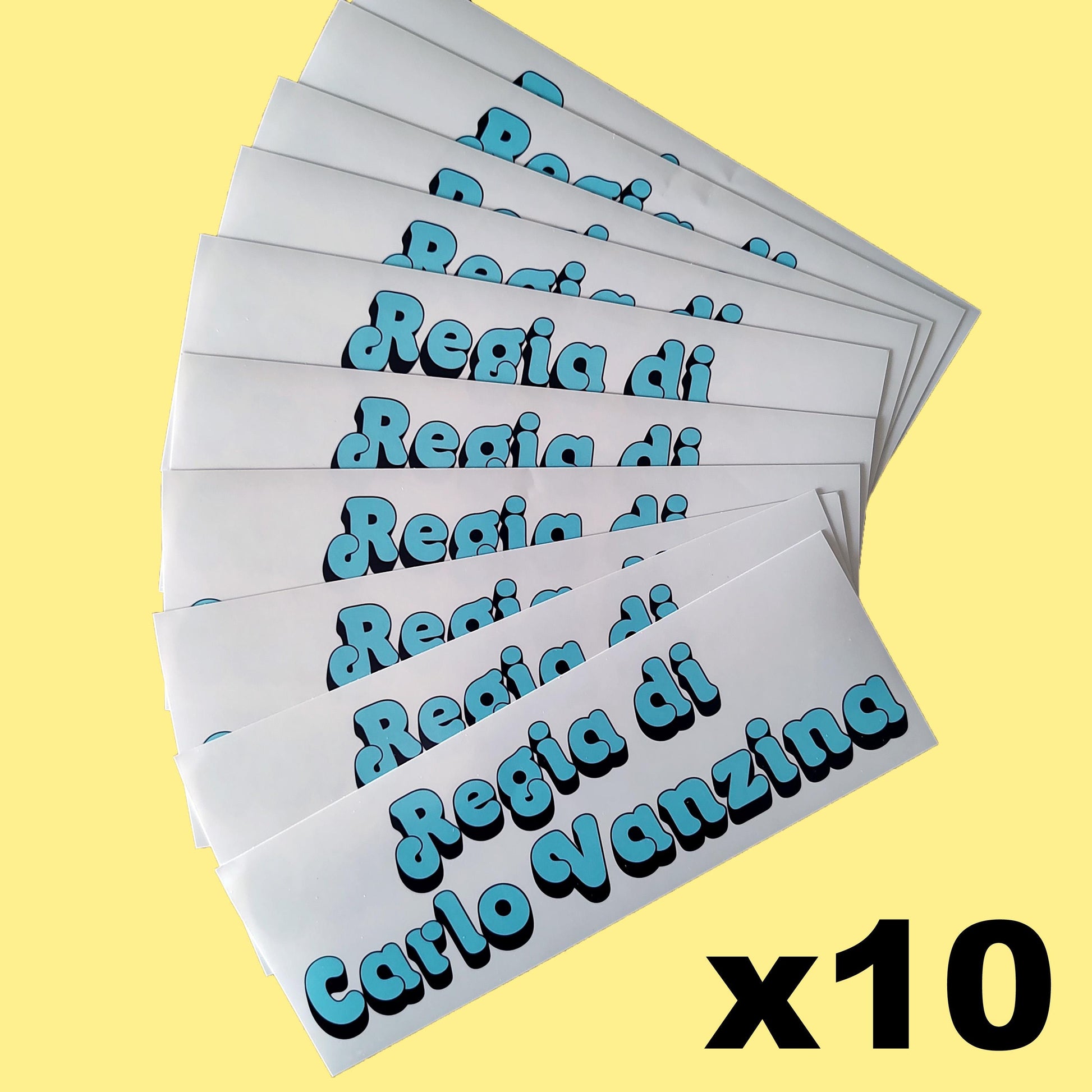 REGIA di CARLO VANZINA sticker trasparente 10 pezzi vacanze di natale style