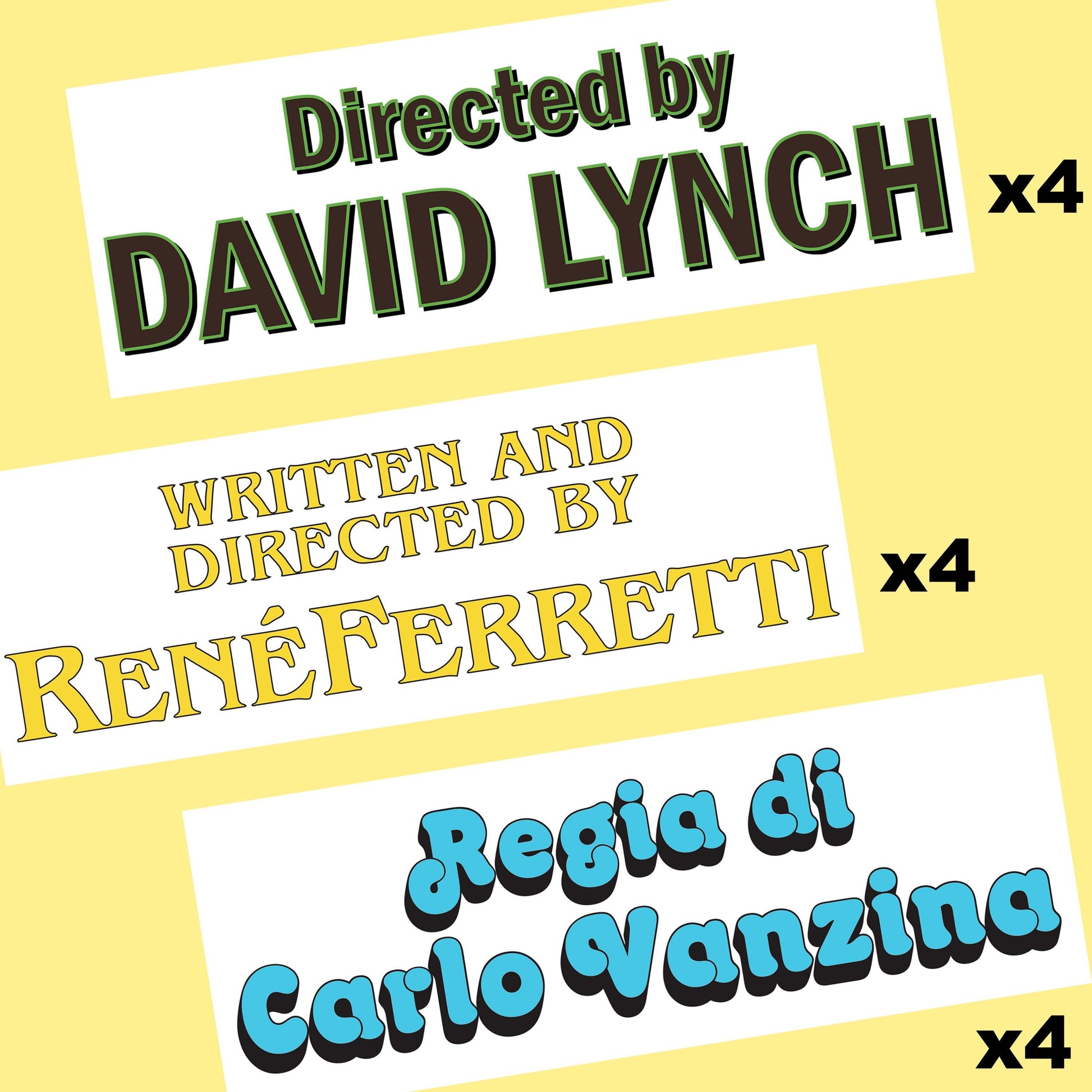 LYNCH FERRETTI VANZINA sticker trasparente mix 10 pezzi