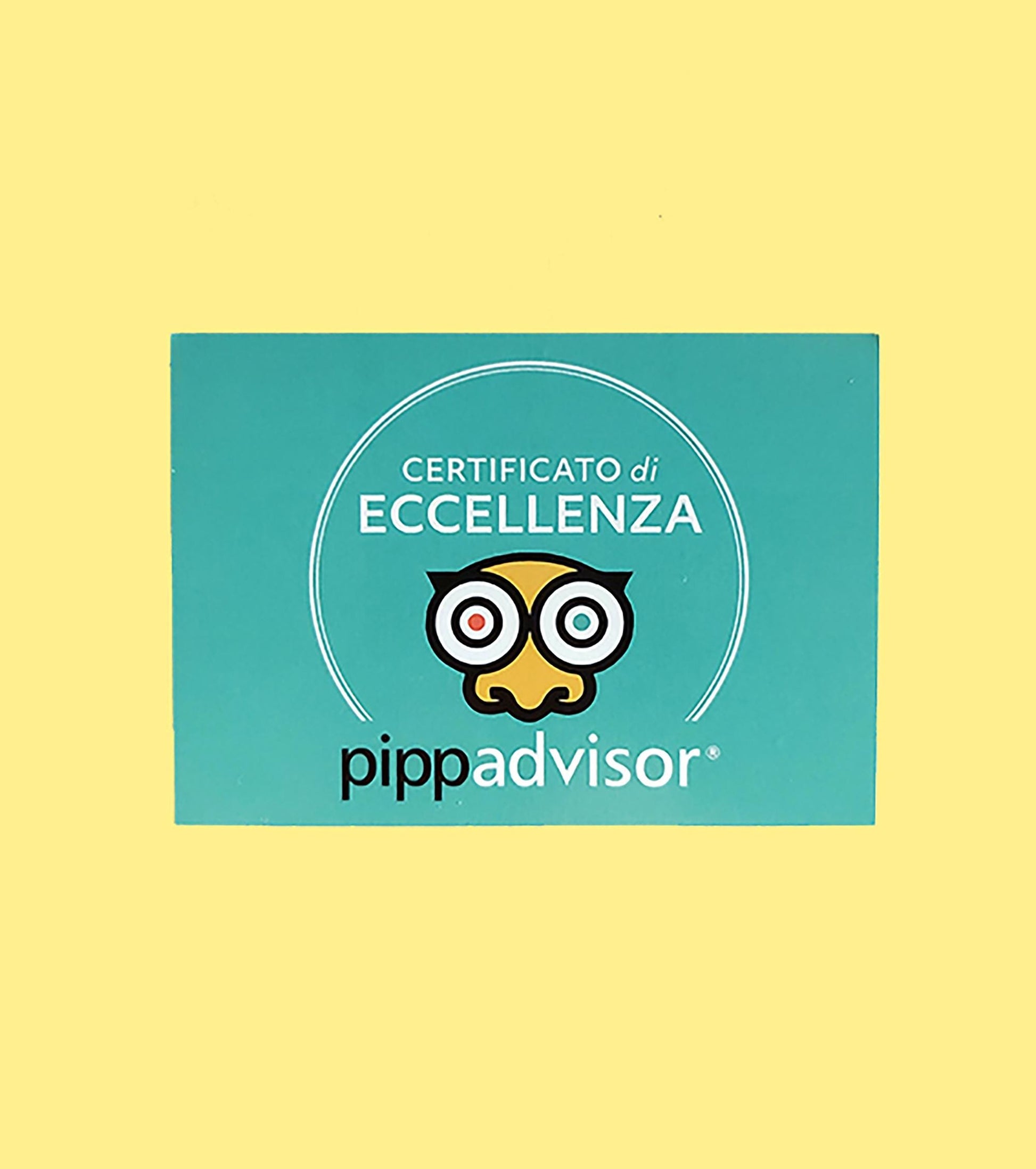 PIPPADVISOR CERTIFICATO di ECCELLENZA sticker 20 pezzi