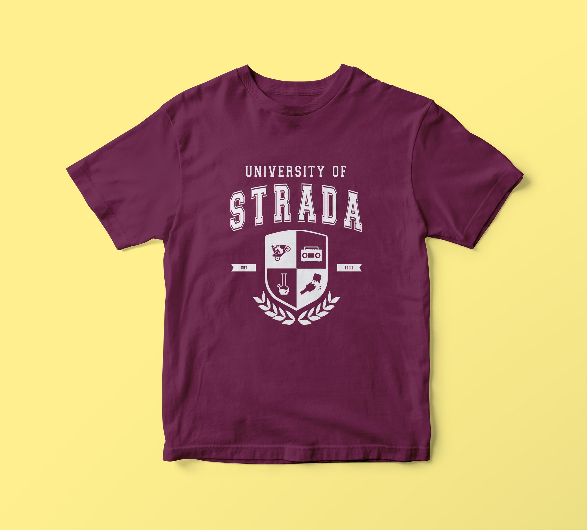 UNIVERSITY OF STRADA t-shirt per boomer