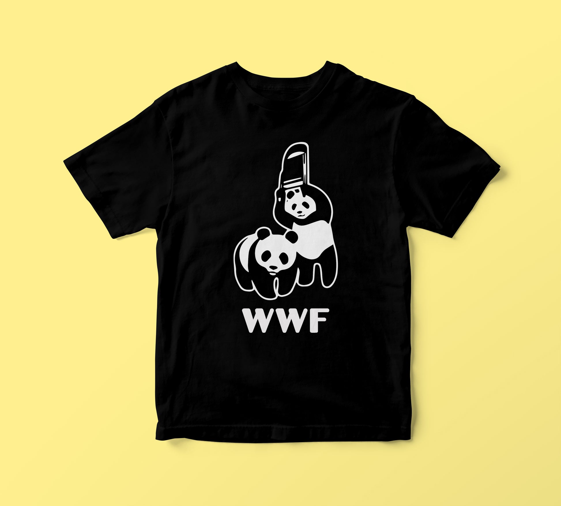 WWF panda wrestling t-shirt